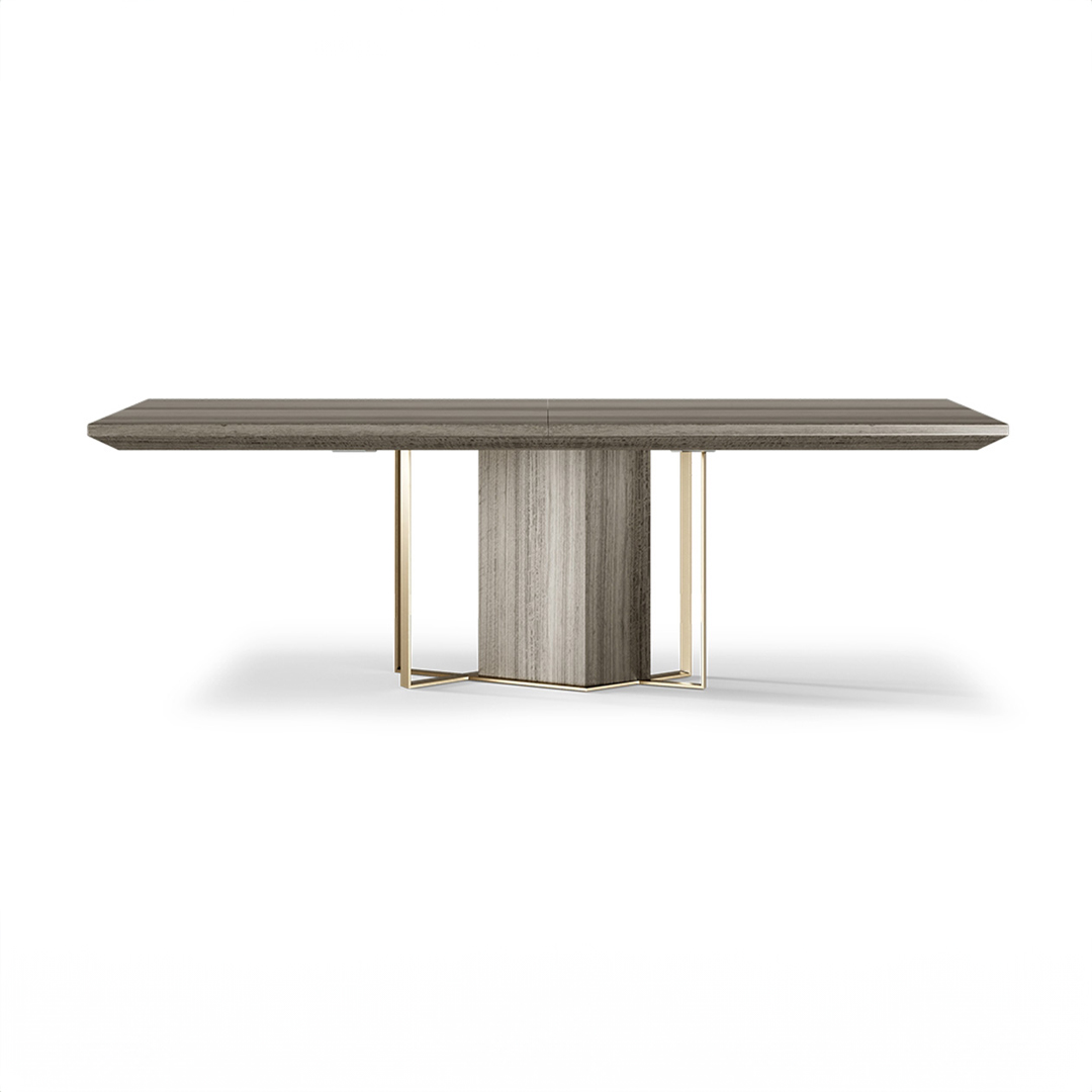 Bold Wooden Rectangular Dining Table