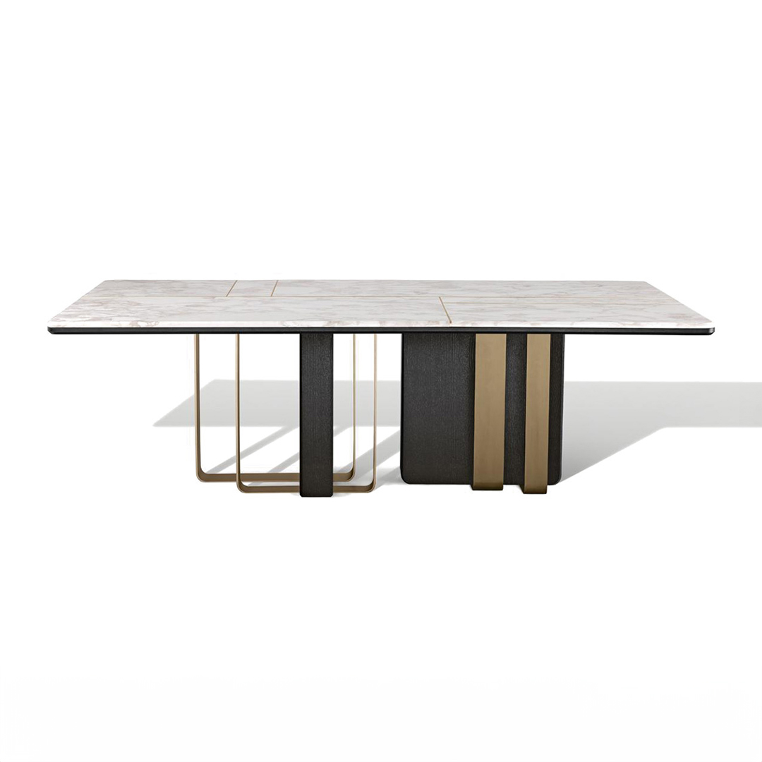 Mixed Elements Rectangular Dining Table