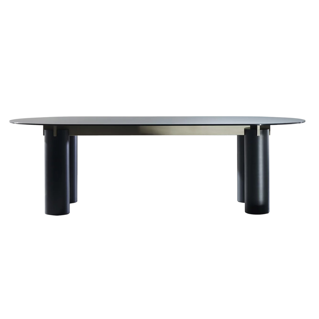 Lacquer Base Oval Dining Table