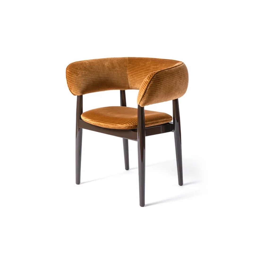 Wood and Velvet Dining Chair