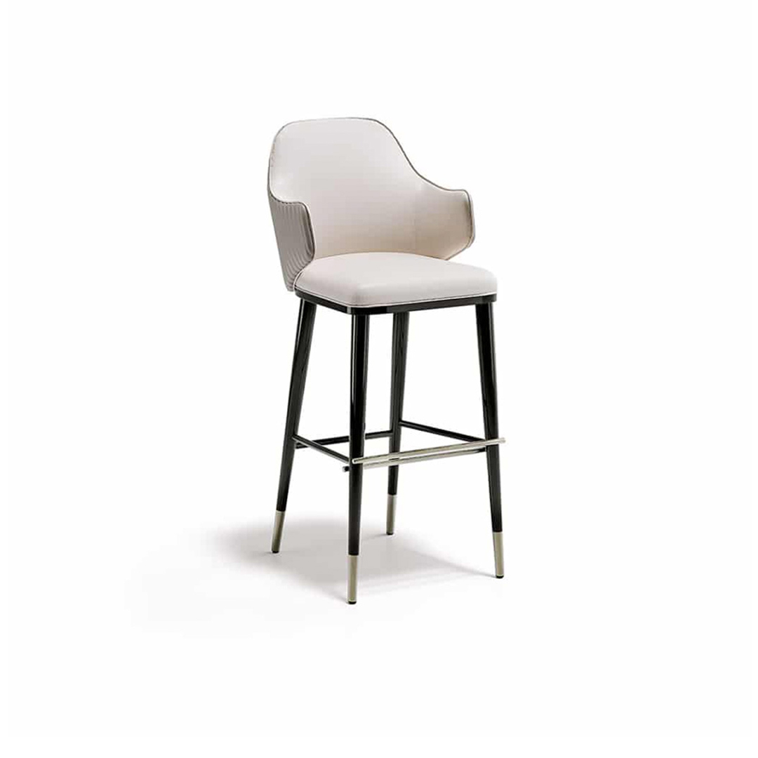 Fluted Back Bar Stool