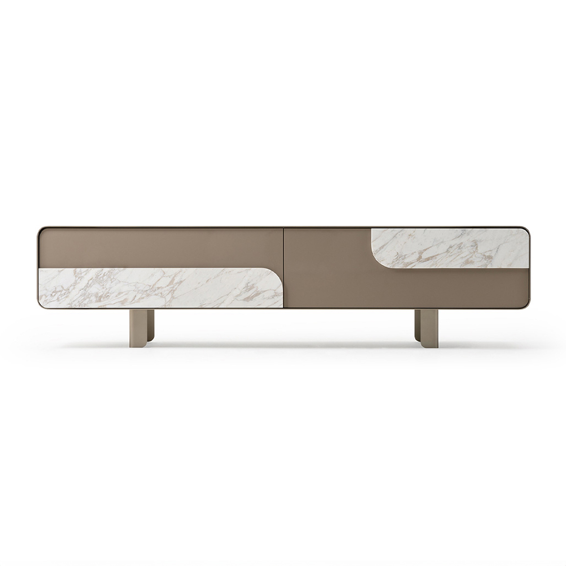 Marble Details TV Unit