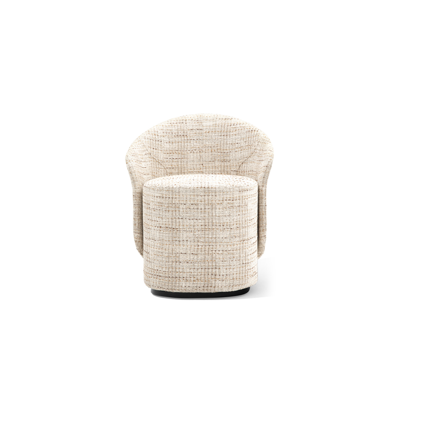 Curved Backrest Pouf