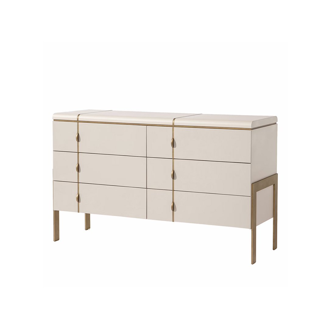 Six Drawer White Dresser