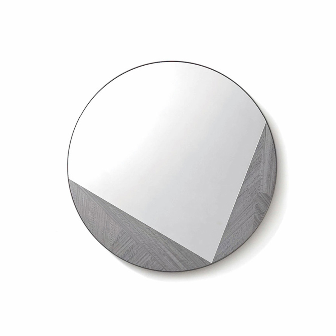 Round Silver Mirror