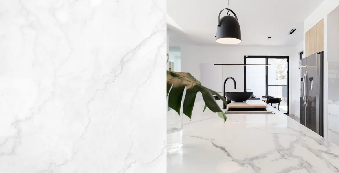 Luxury White Marble Slabs – Carrara, Calacatta, and Statuario Marble for Elegant Kitchens, Bathrooms, and Flooring