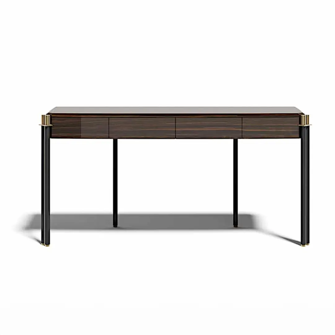 Bold Wood Console Table with Drawers