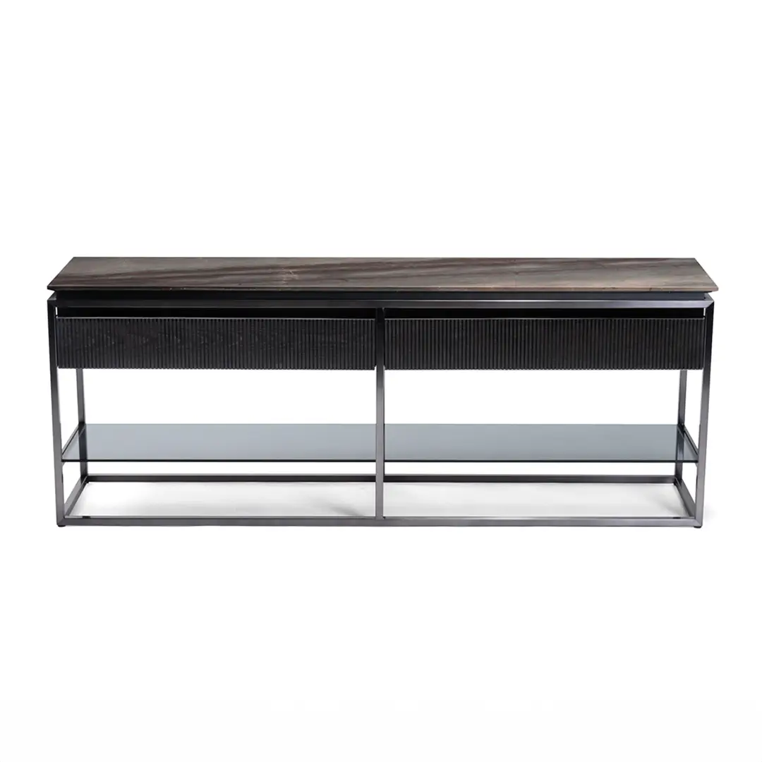 Two Drawer Rectangle Console