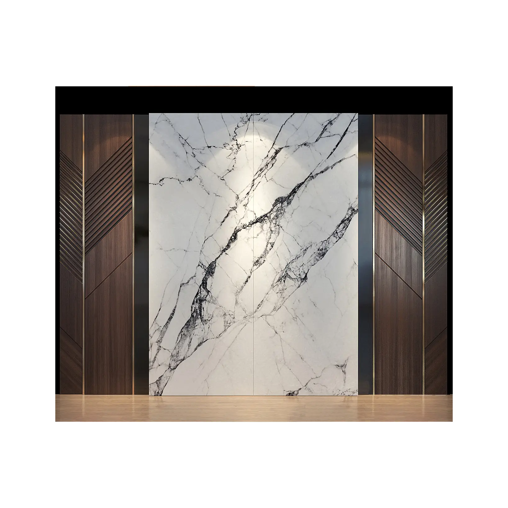 Wood and Marble Wall Cladding