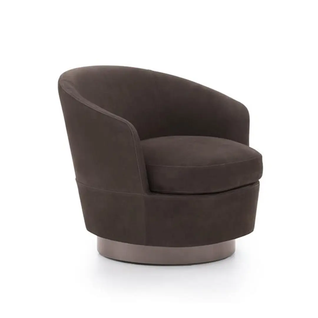 Round Upholstered Armchair