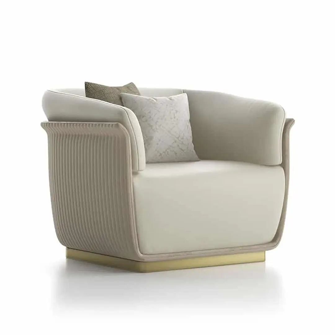 Curved Outer Layer Armchair