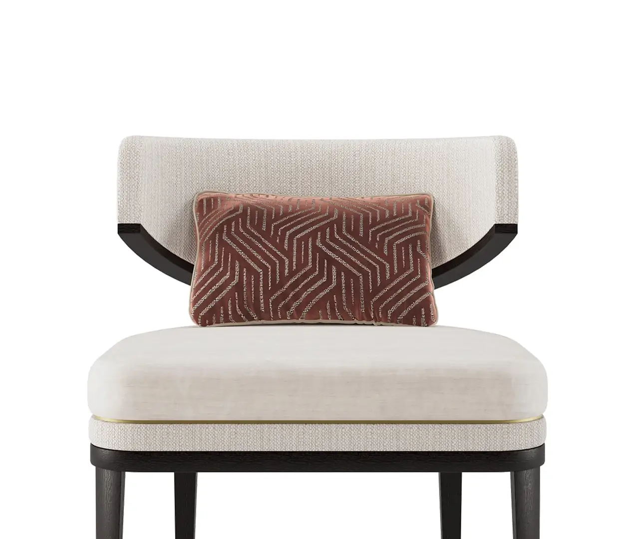 Basic Upholstered Wooden Armchair