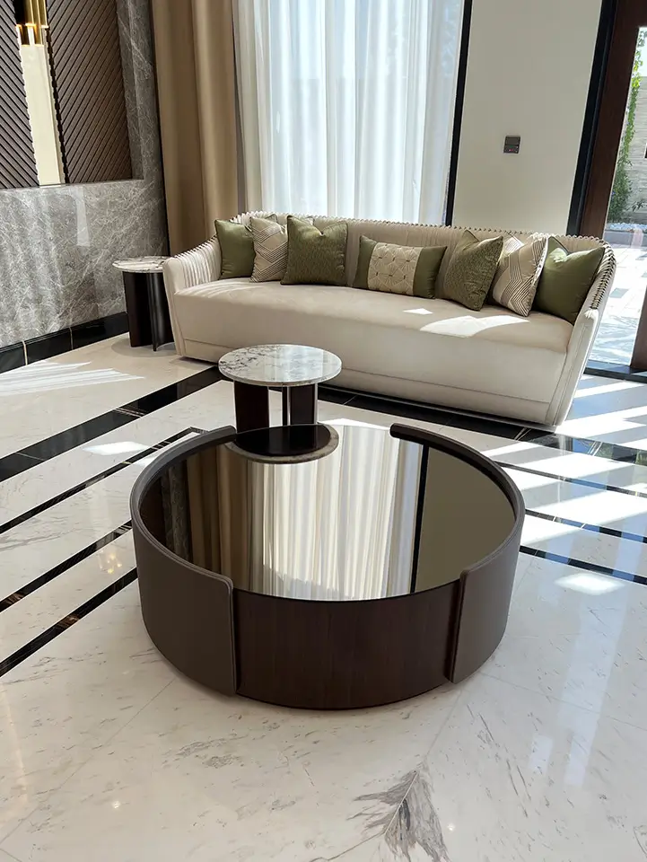 Abu Dhabi Modern Villa: Custom Furniture for Men's Majlis