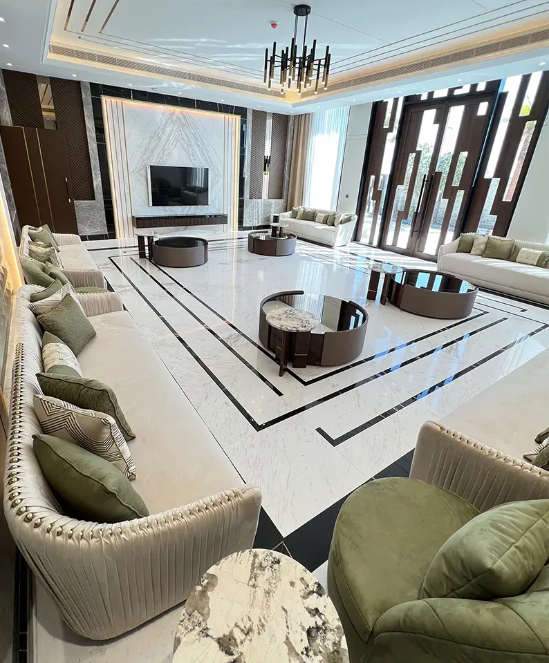 Abu Dhabi Modern Villa: Custom Furniture for Men's Majlis