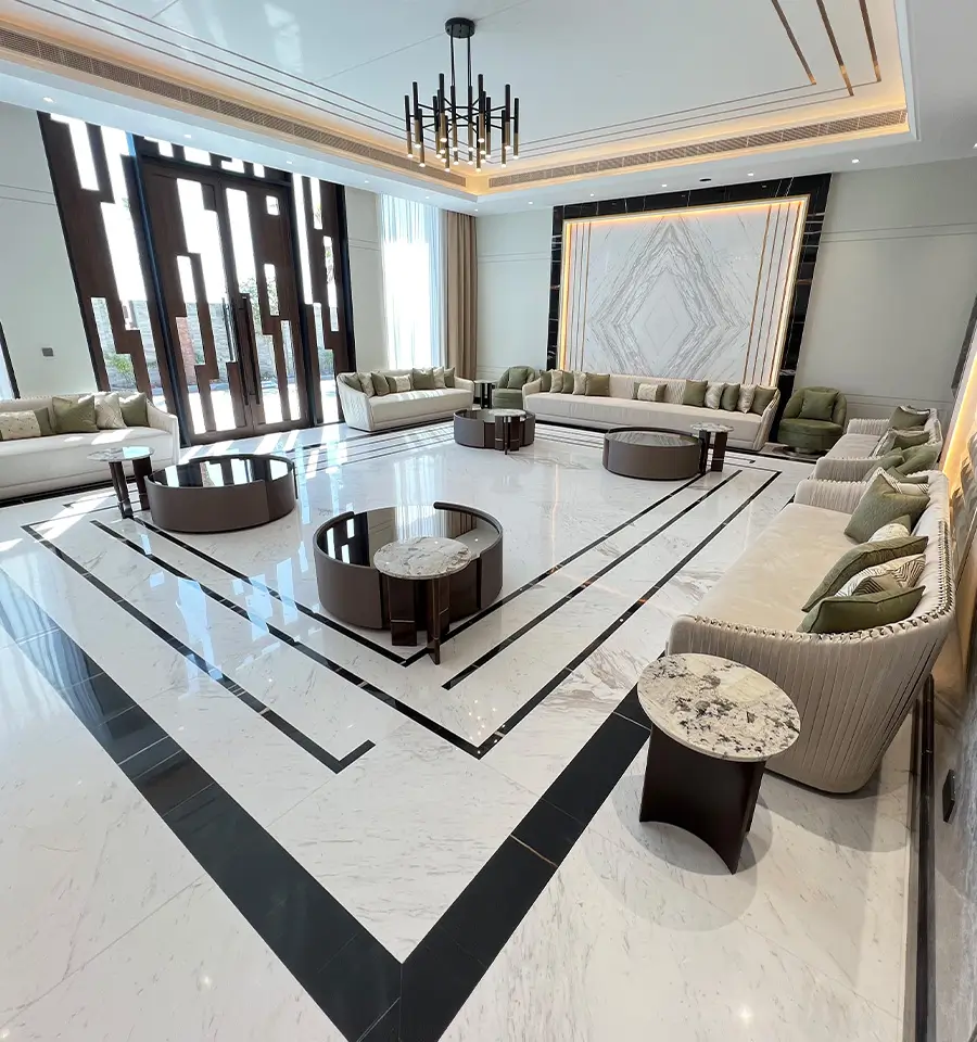 Abu Dhabi Modern Villa: Custom Furniture for Men's Majlis