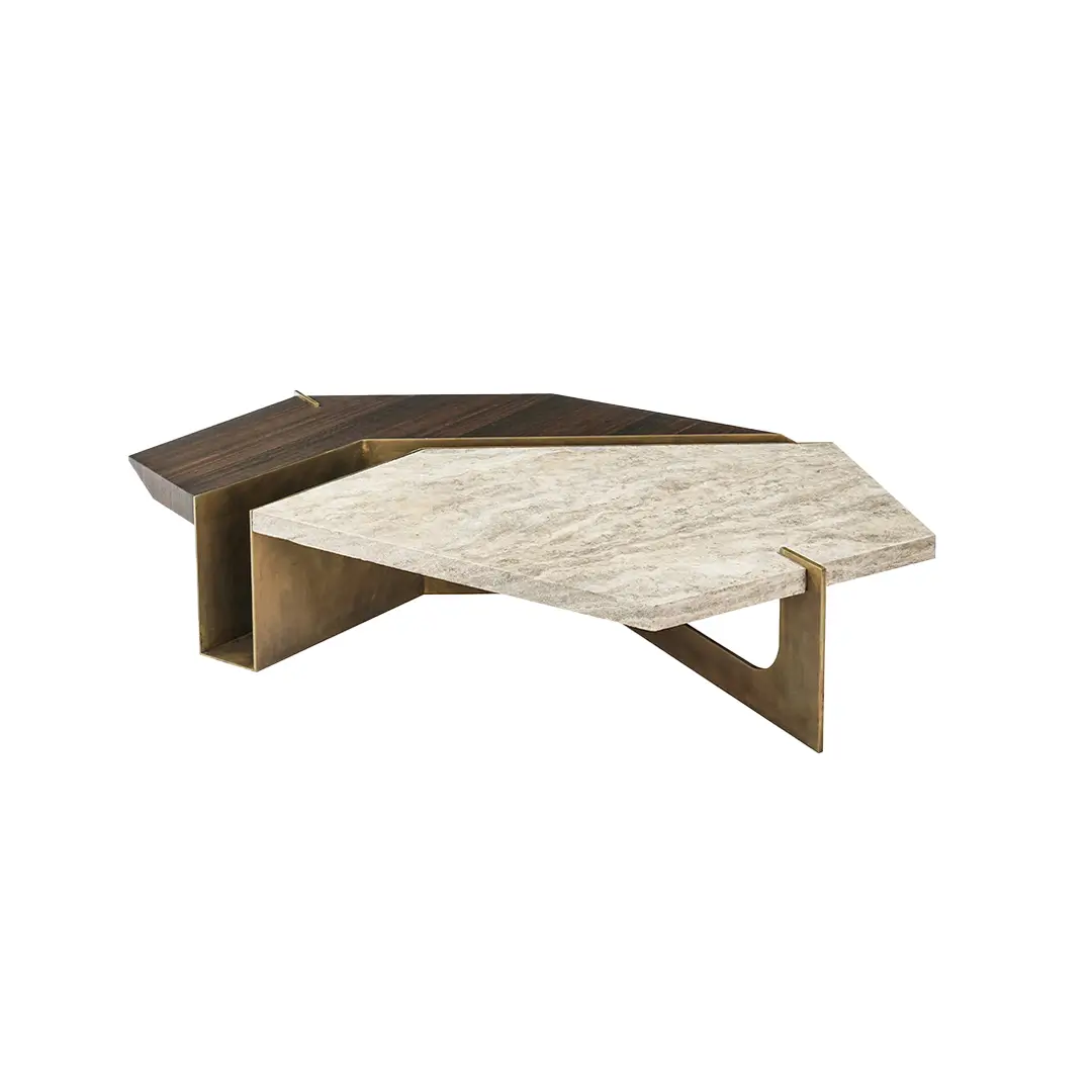 Wood and Marble Fusion Coffee Table