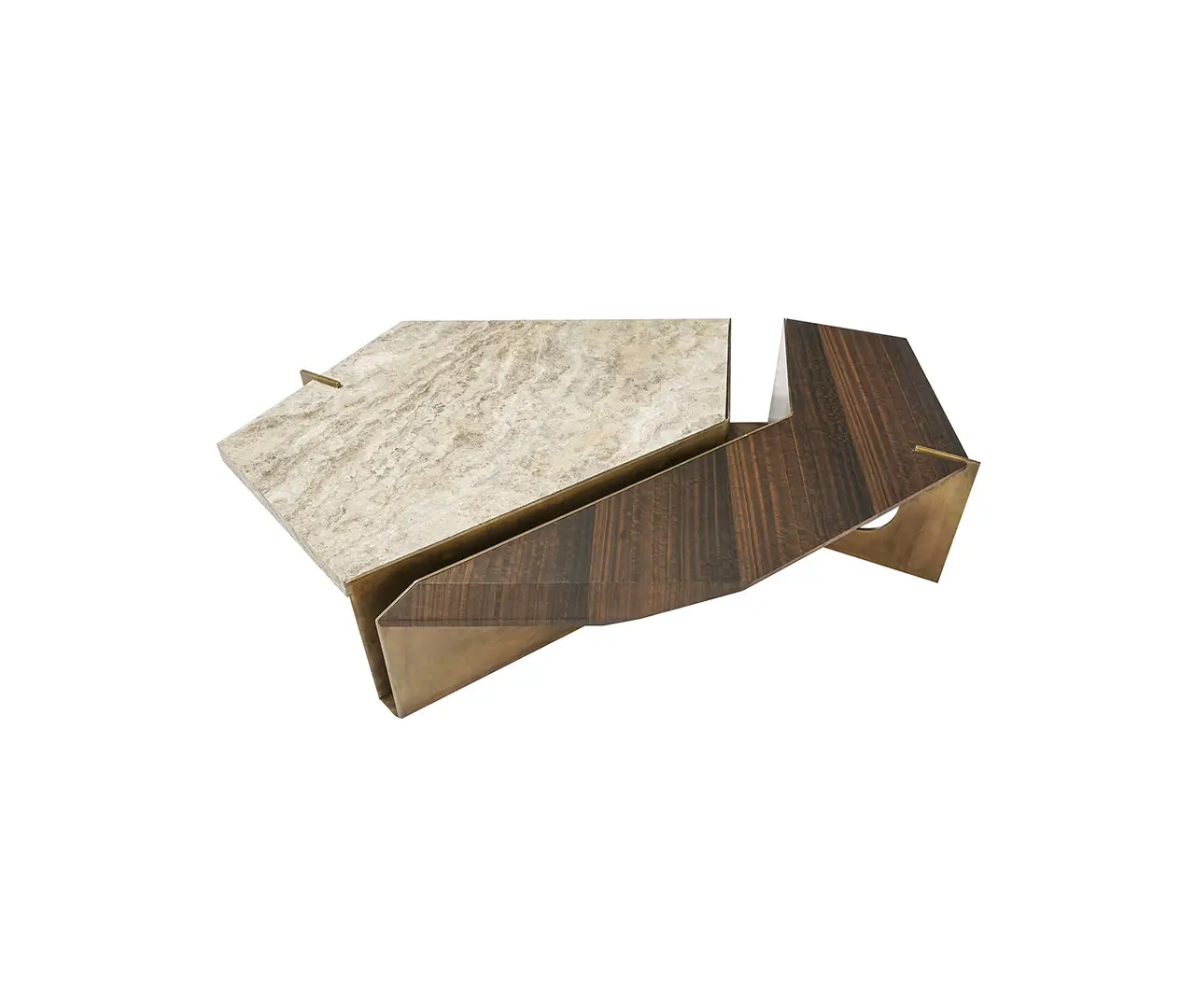 Wood and Marble Fusion Coffee Table