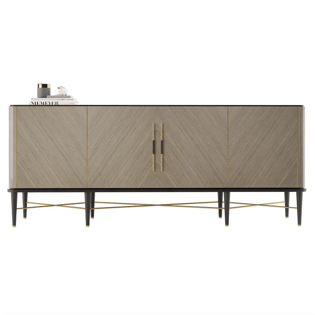 Bold Brass Accentuated Luxury Sideboard