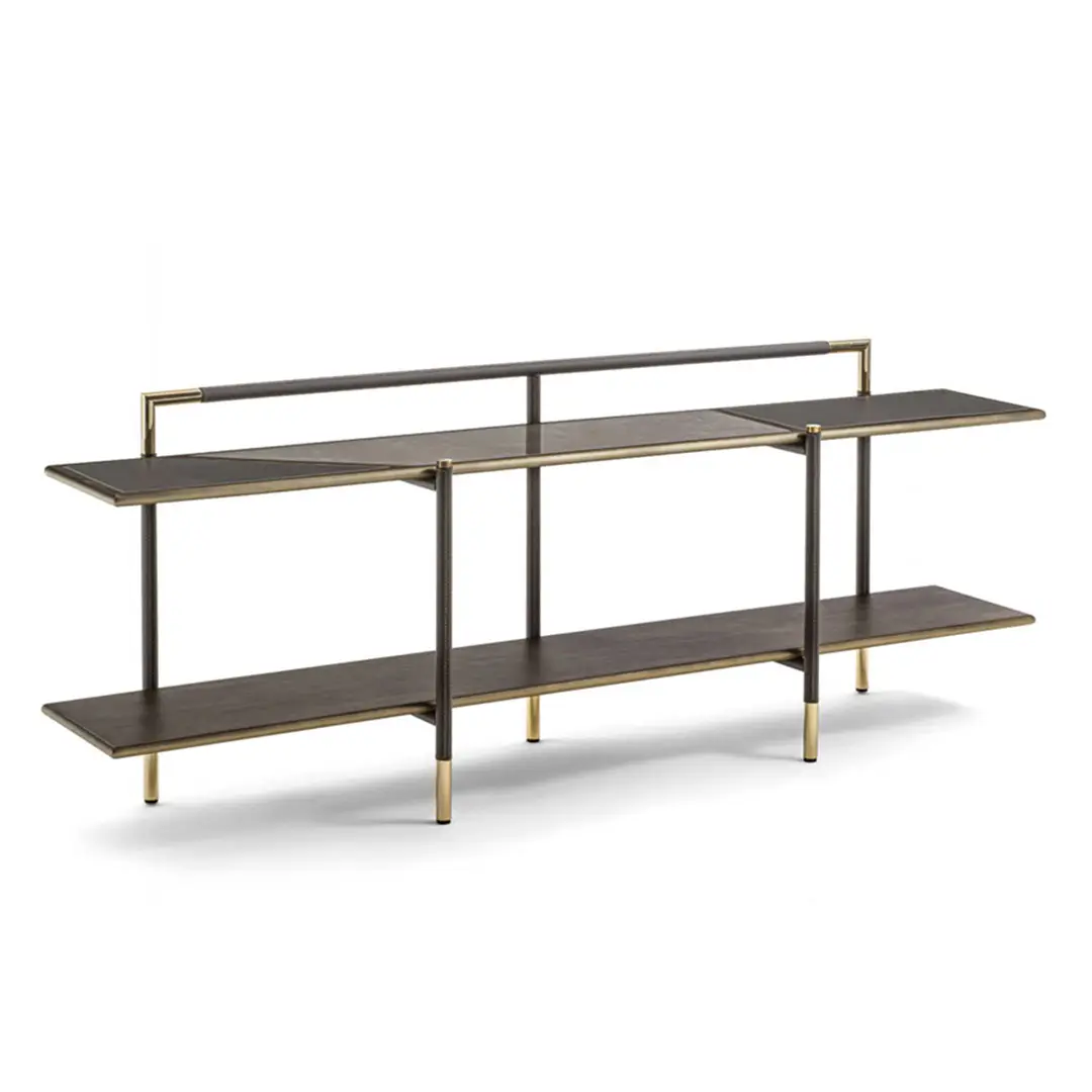 Leather Touch Gold Steel Buffet