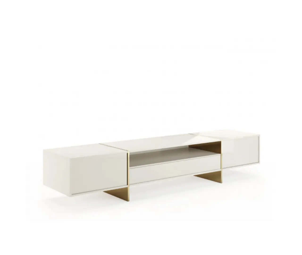 White Wood TV Unit