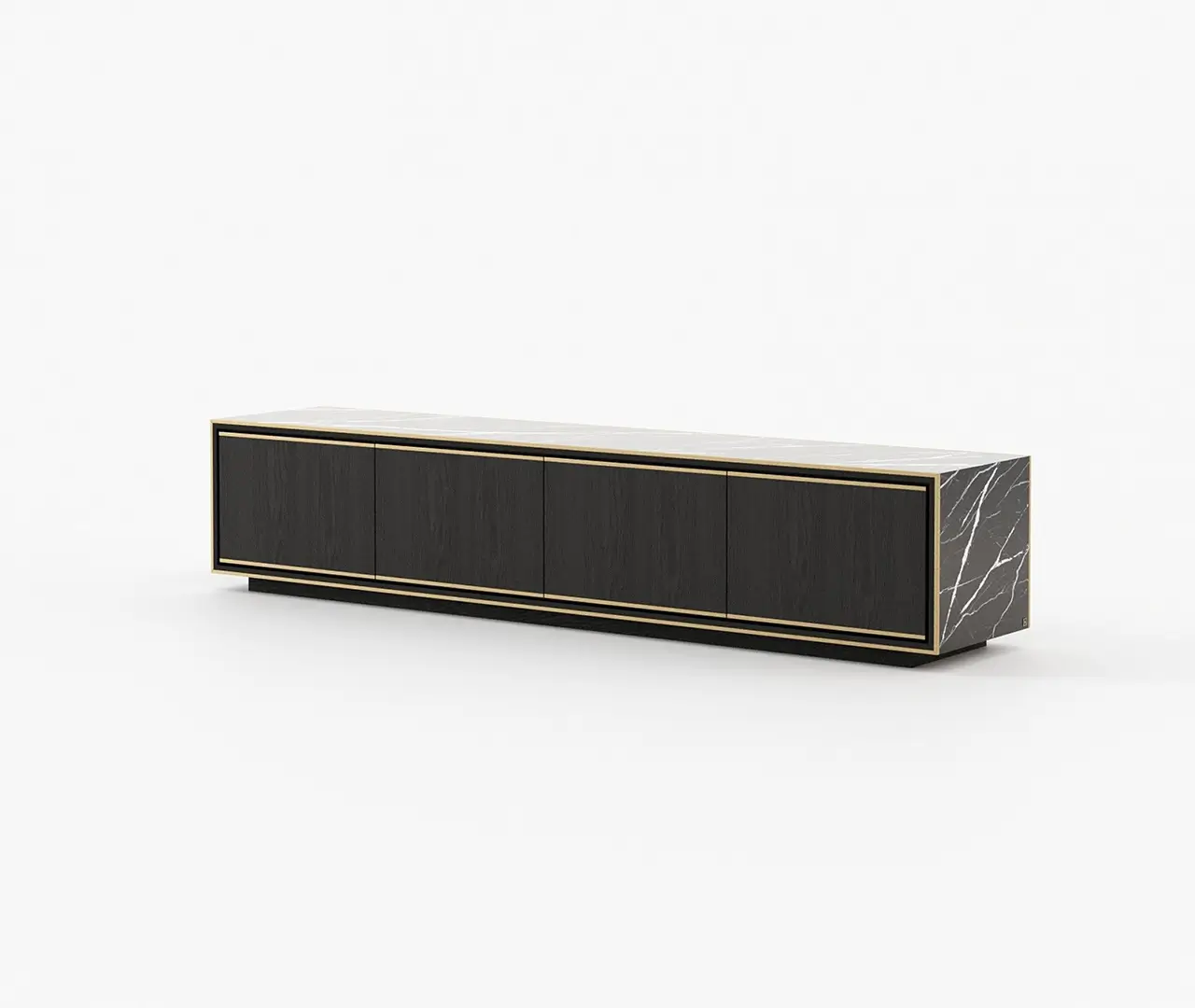 Black Marble TV Unit