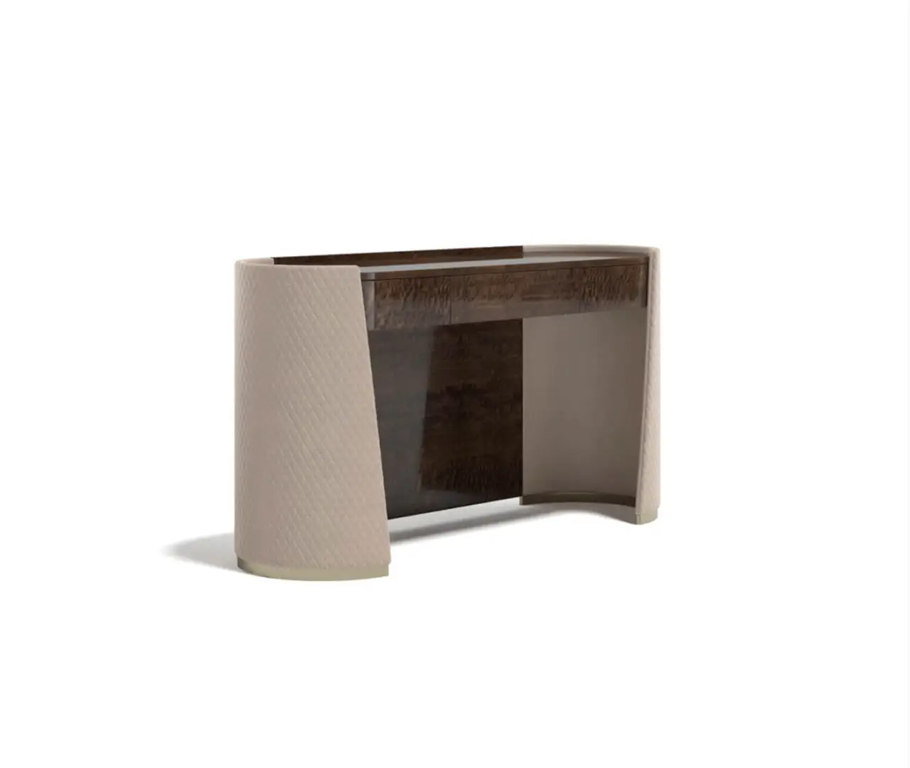 Fabric and Wood Veneer Office Desk