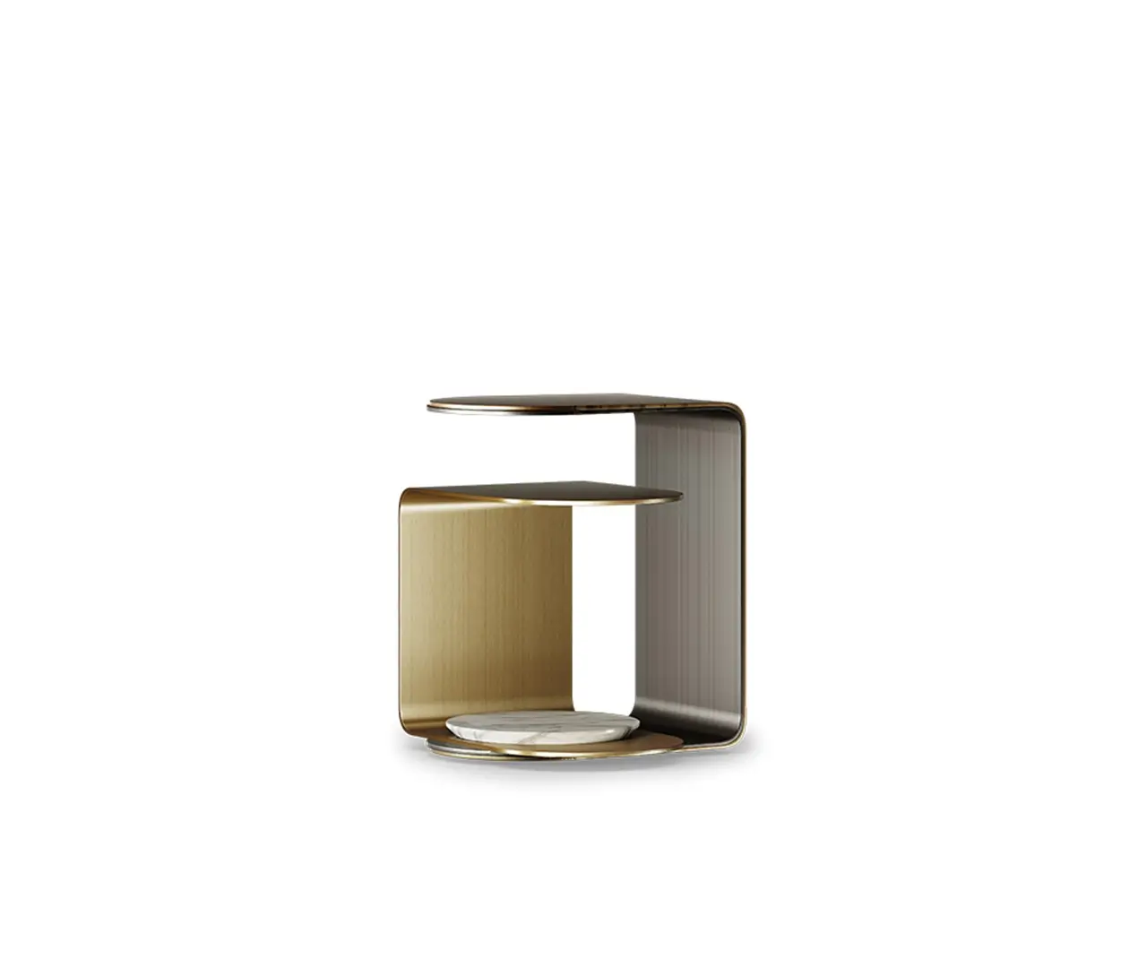 Modern Brass Side Table