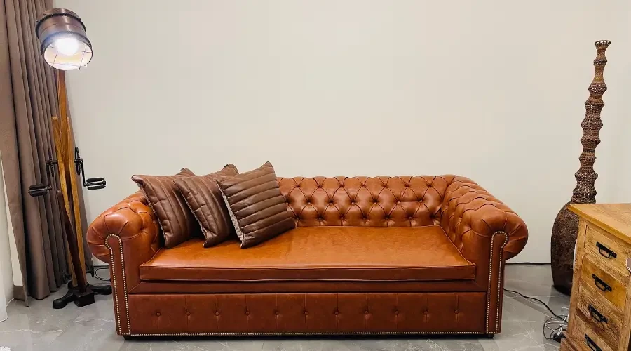 Leather Sofa Bed made by bold bespoke design for palm jumeriah project