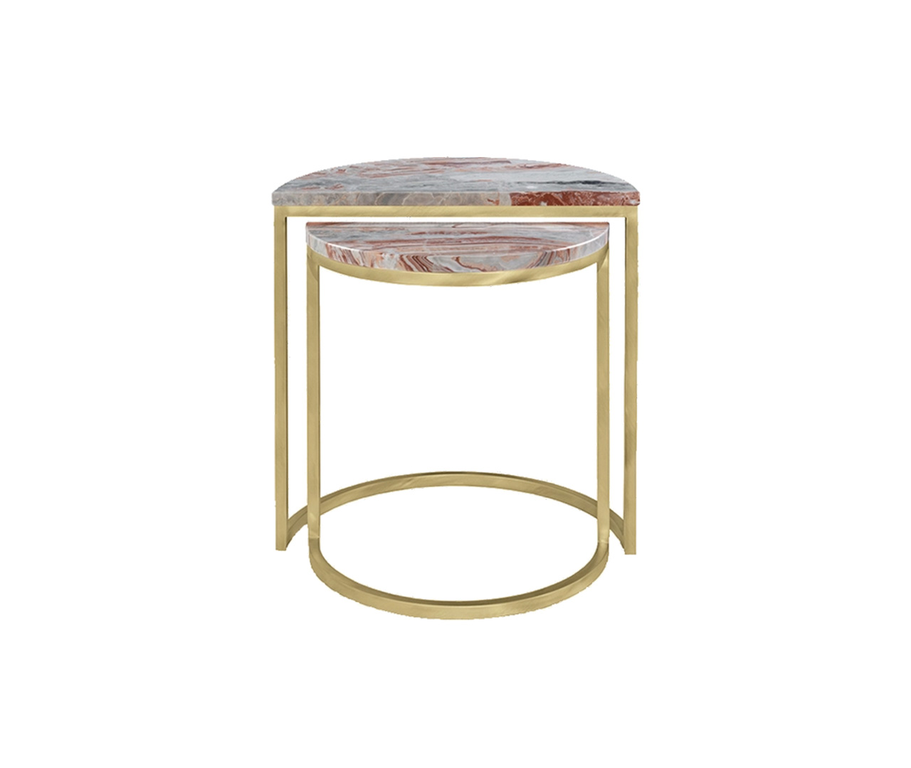Bold Two Semi Circle Side Table