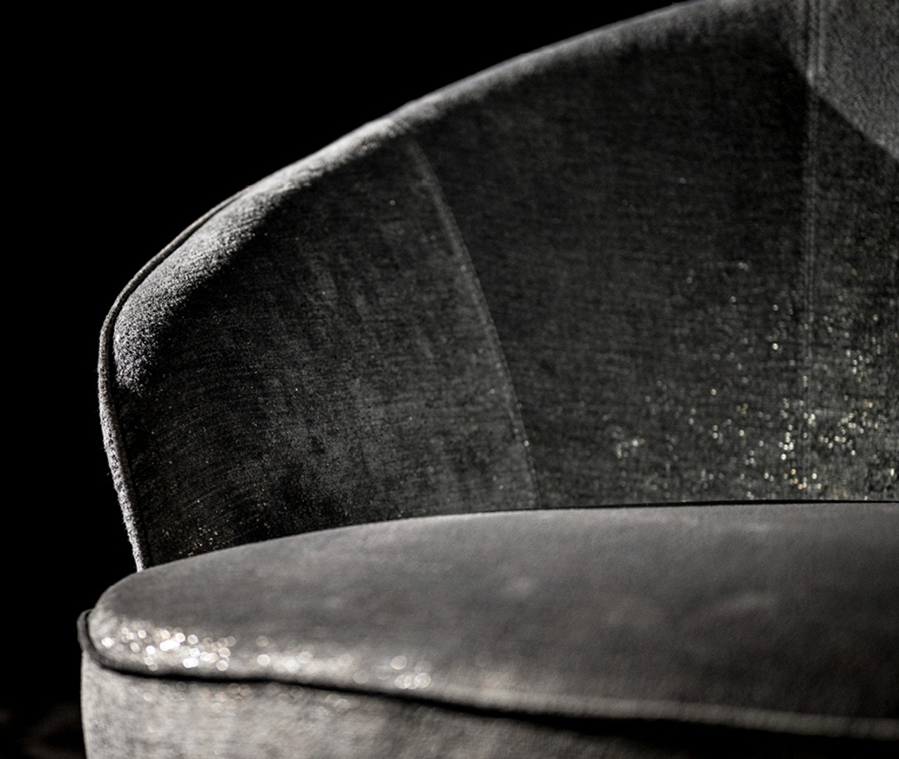Metal Details Upholstered Armchair