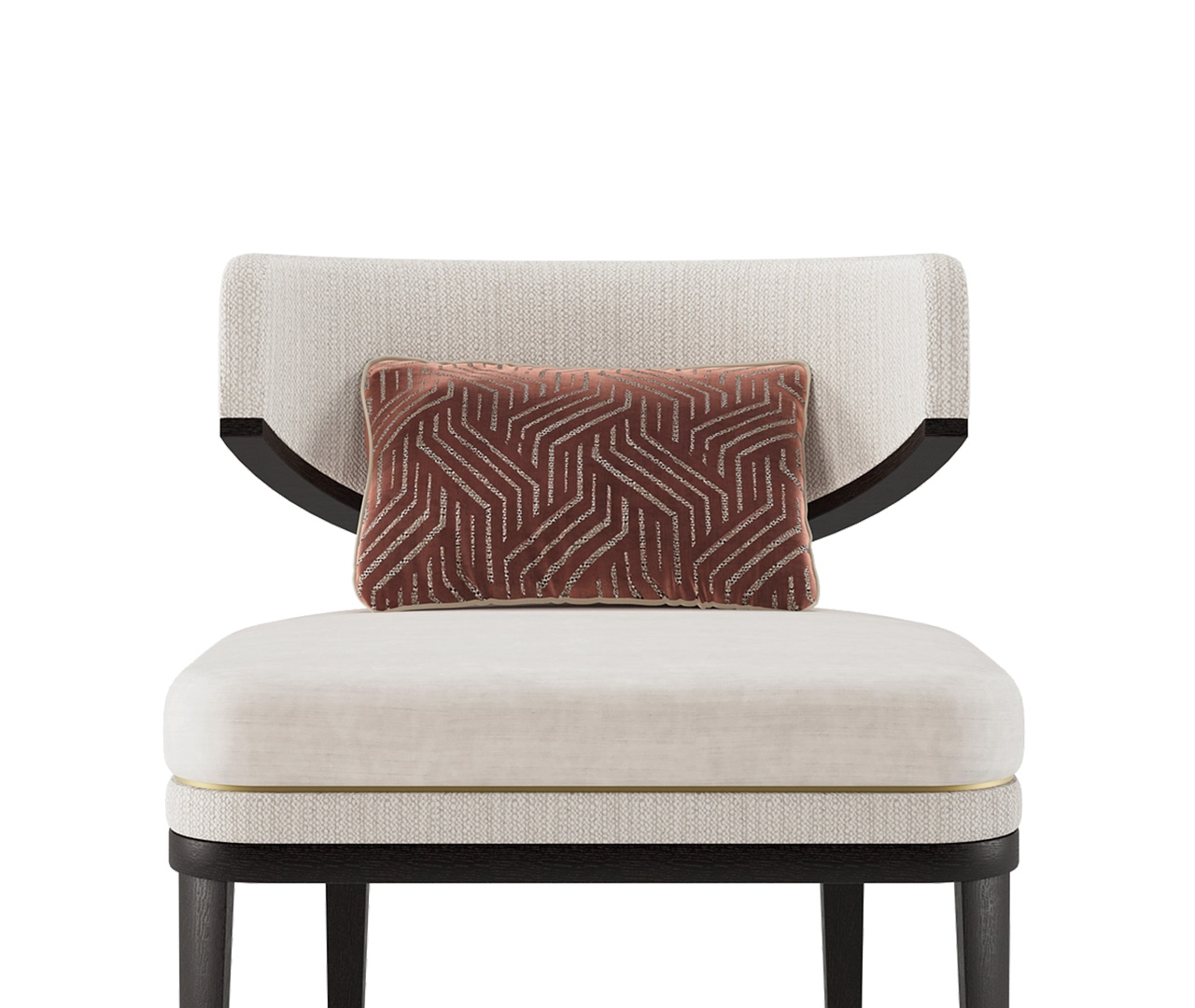 Basic Upholstered Wooden Armchair