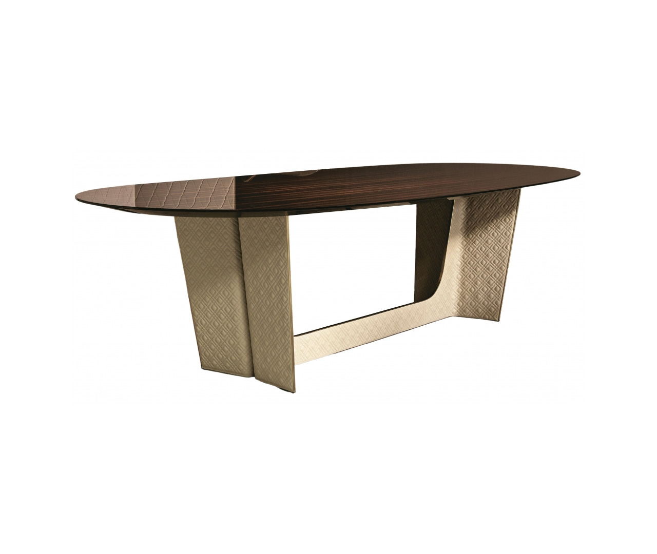 Leather Upholstered Base Dining Table