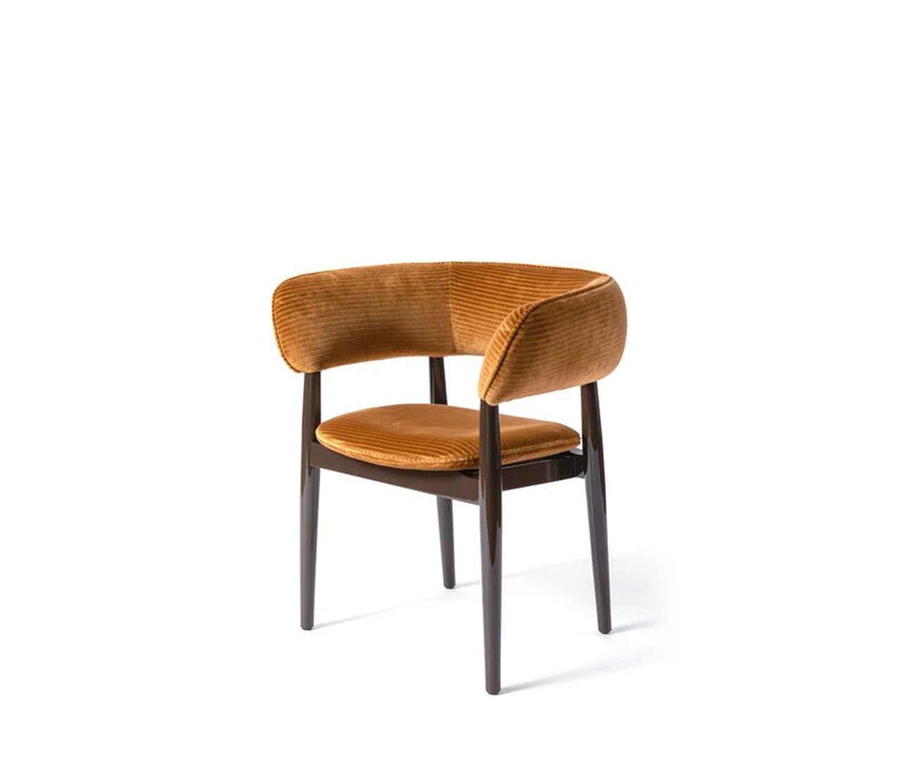 Wood and Velvet Dining Chair