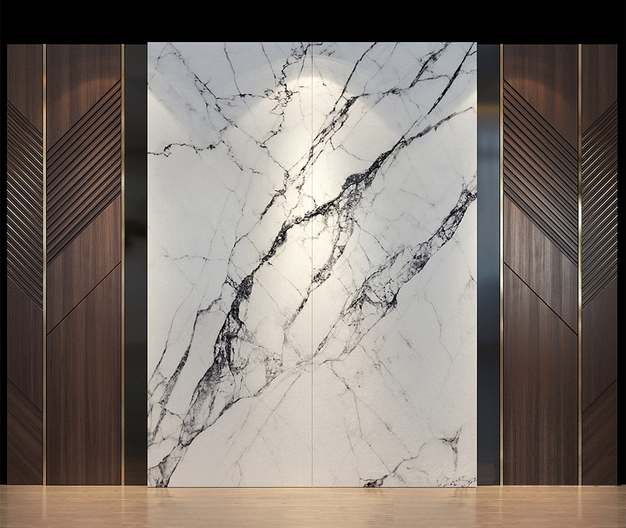 Wood and Marble Wall Cladding